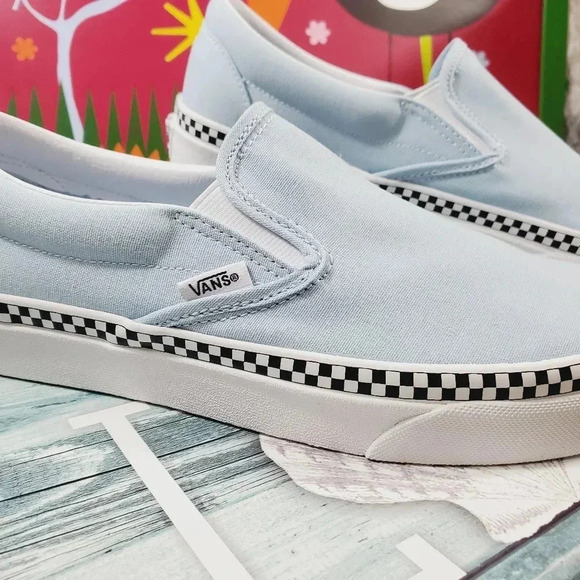 Vans Check Foxing Cool Blue Classic Slip-on (CL) - Picture 9 of 14